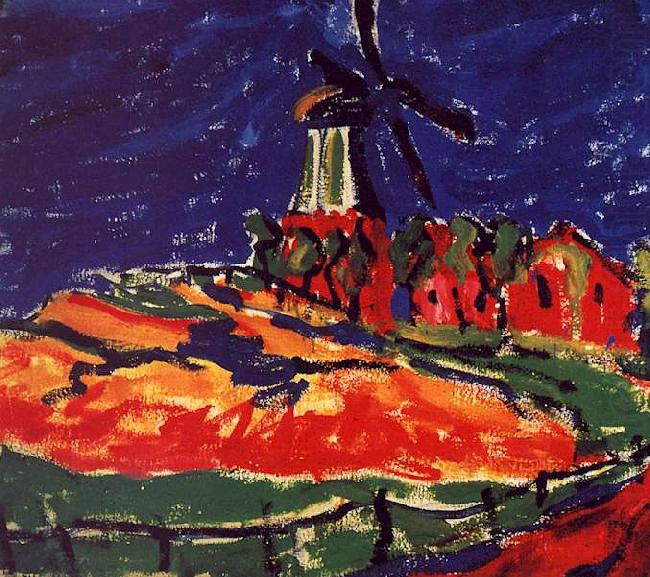 Erich Heckel Windmill, Dangast china oil painting image